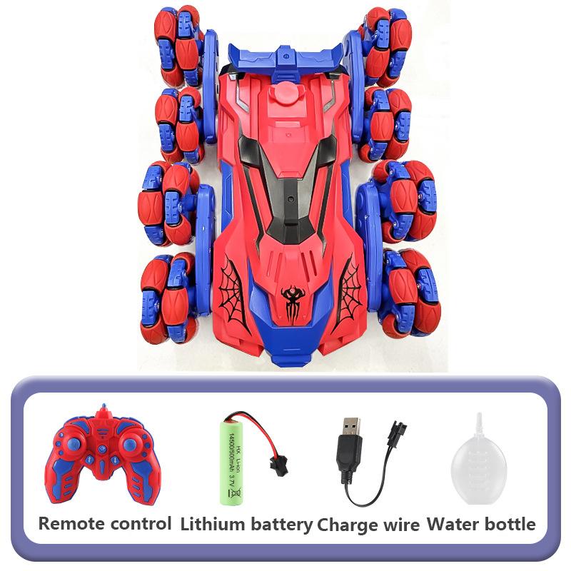 Spinne 2.4G Drahtlose Fernbedienung Auto Kinder Stunt Kletter Spray Licht Verformung Rennen USB Ladeauto Spielzeug für Kinder Geschenke