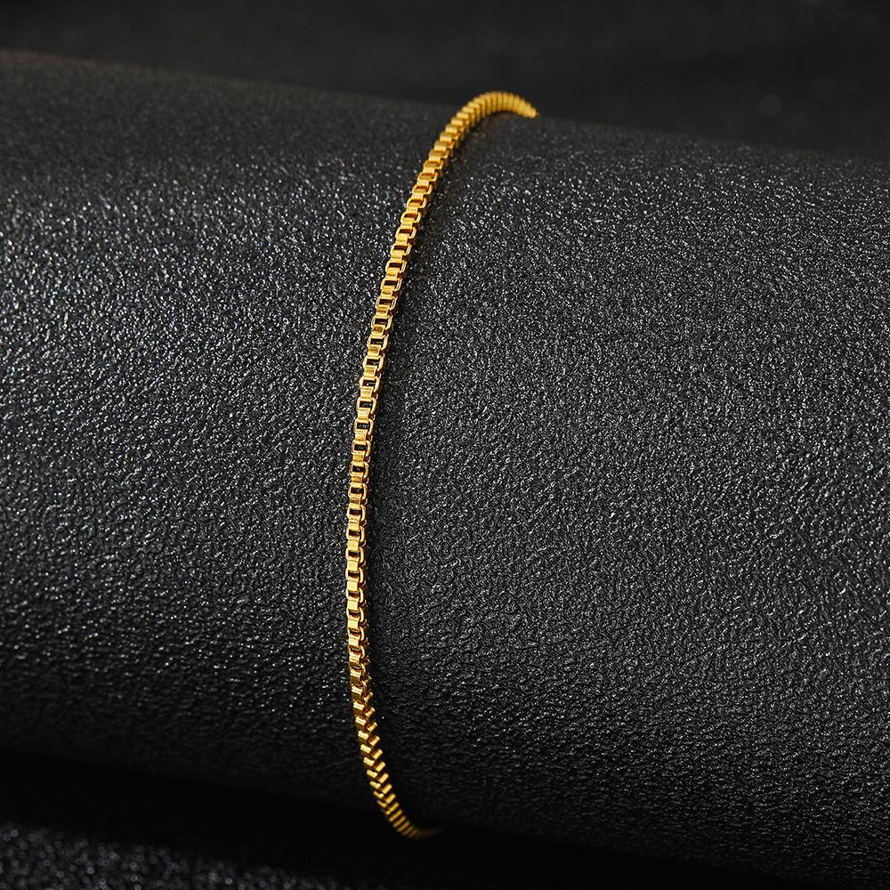 Edelstahl Fußkettchen Minimalistisches Beliebtes Design Nackte Kette Nicht verblassend Hochwertiges Fußkettchen Für Frauen Schmuck Alltagskleidung Neu