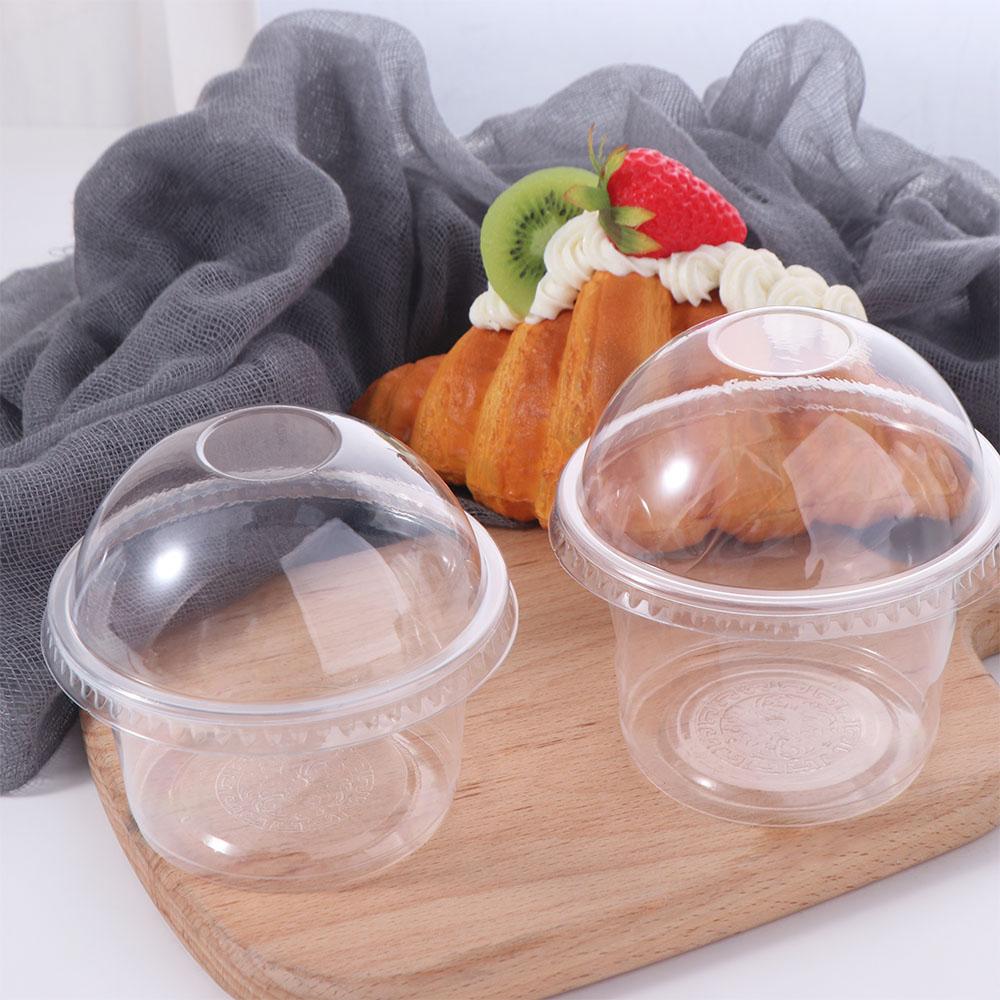 50pcs Transparent Disposable Plastic Drink Cups 250/300 ML Yogurt Container Ice Cream Cup  Wedding