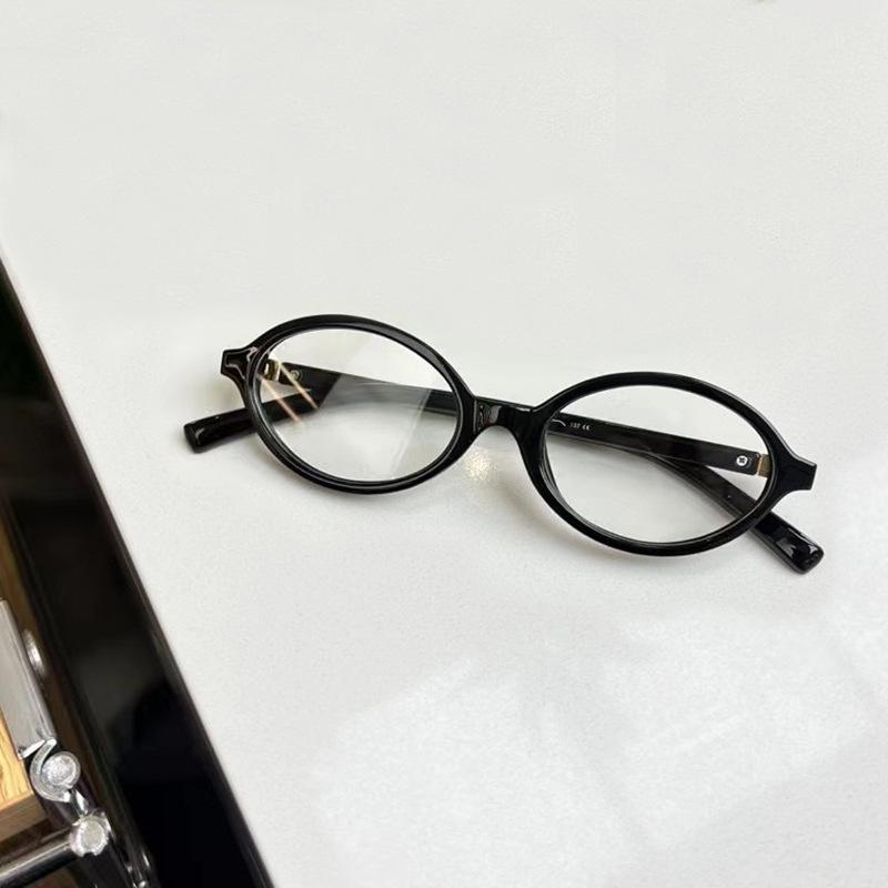 Korea Retro Oval Glasses Frame Women Lovely Ins No Makeup Plain Glasses Men Eyewear Cute Decorative Computer Glasses gafas