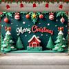 Christmas Decoration Banner Red Ornaments Xmas Banner Christmas Banner Colorful Decor Christmas Backdrop For Home Decoration