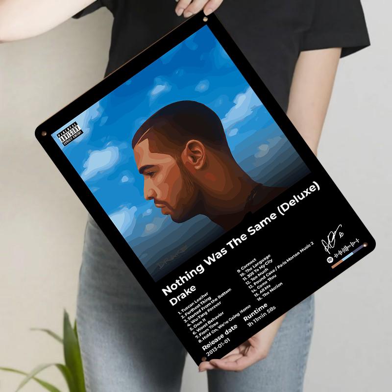 

Drake Nothing Was The Same Album Cover Custom Metal Tin Sign Music Art Decor for Home Bar Wall Decoration 20x30cm（7.8x11.8inch）
