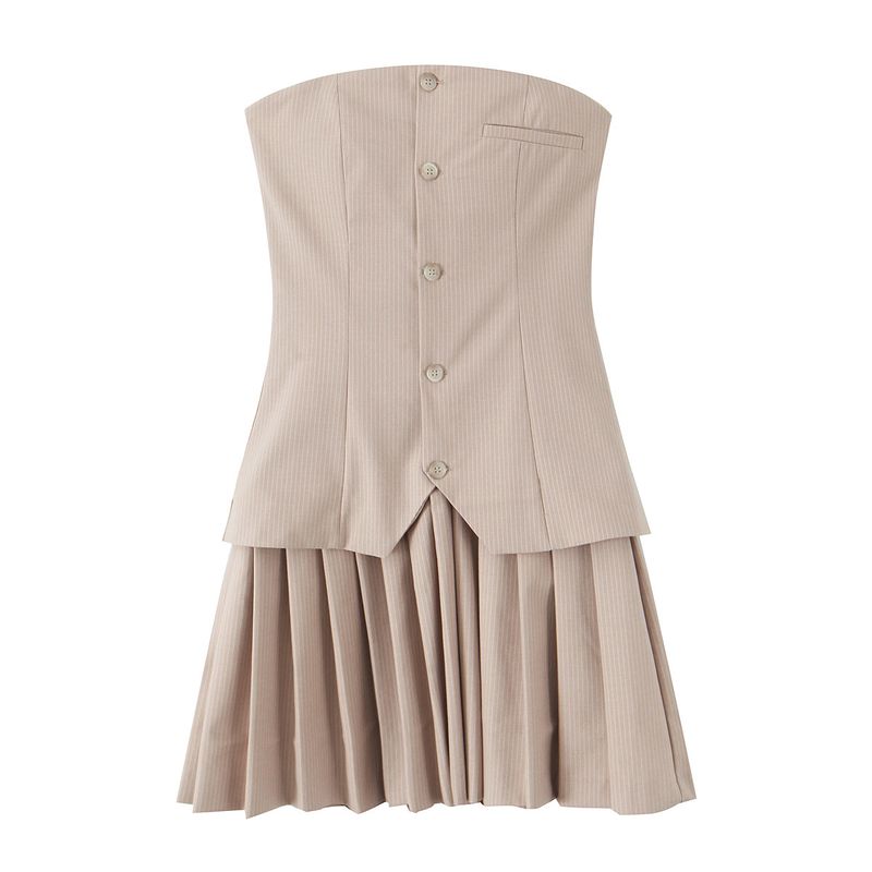 

Kaslead New Arrival Women s Clothing Fashion Style Fashion Minimalist Silm Tube Top Short Dress 3067359 Picture Color L