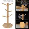 Sturdy Bamboos Cup Holder Drying Rack For Kitchen Bathroom Countertop Organize Cups Utensils Keys Jewelry