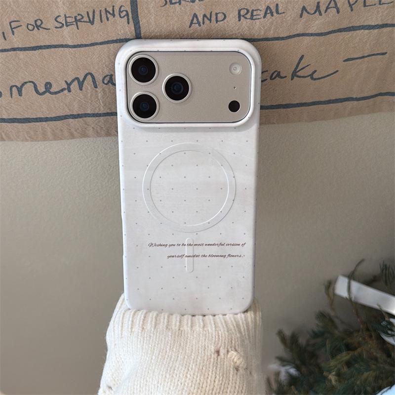 

Korean Style Polka Dot Heart Bear Magnetic Stand Phone Case for iPhone 16/15 Pro Max iPhone 15 Pro