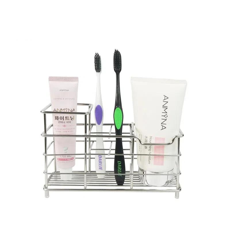 Canonda 304 Stainless Steel Bathroom Holder - Wall Mounted Electric Toothbrush Rack Toothpaste Storage Space-Saving Accessory