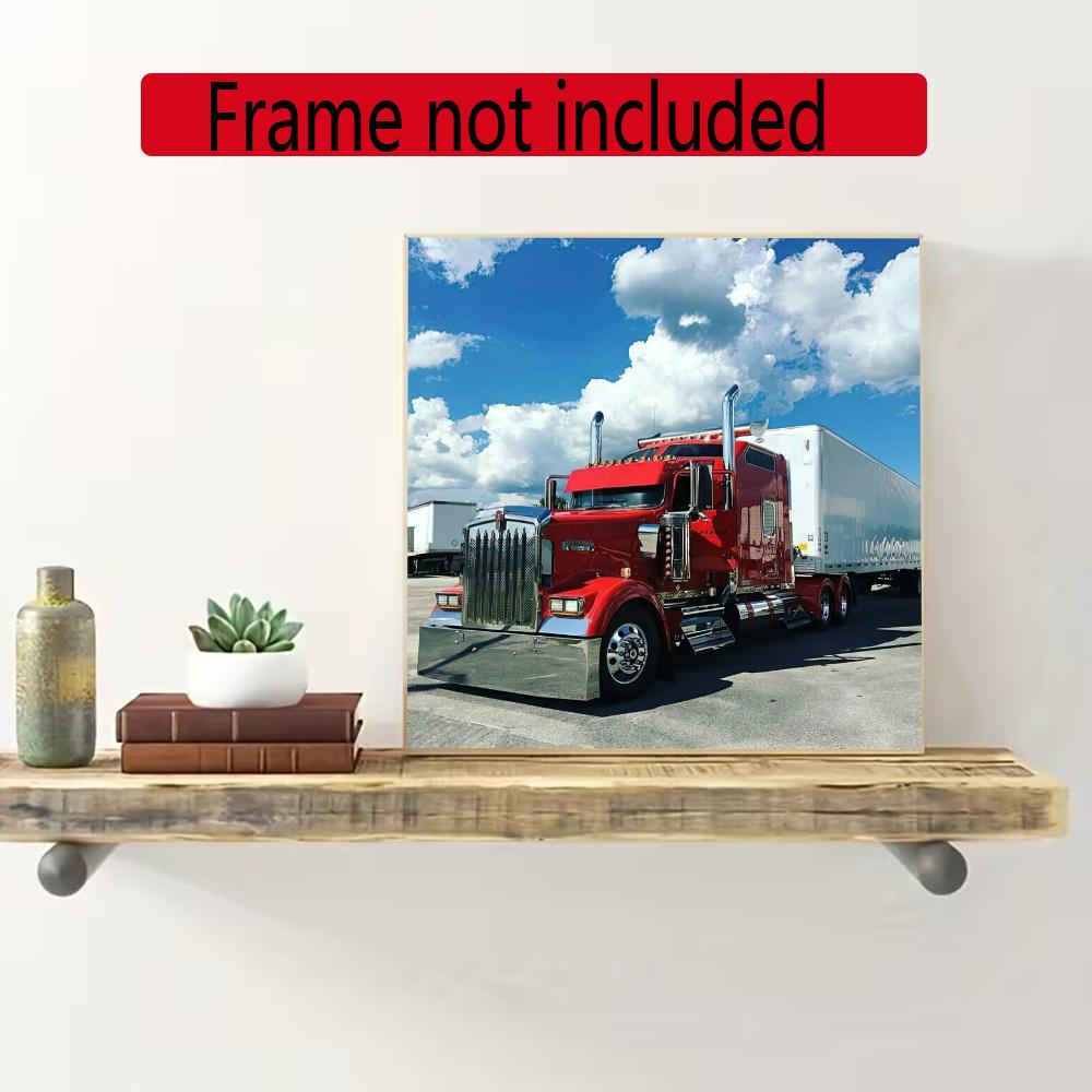 Kenworth Diamond Painting Round Diamond Mosaic Rhinestones Diamond Embroidery Craft Kit Wall Decor Without Frame