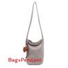 Woolen Large Capacity Bucket Bag For Women With Magnetic Closure And Inner Phone Pocket