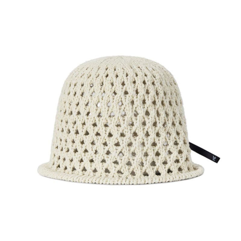 VARZAR VZ Long Label Punching Knit Bucket Hat Ivory