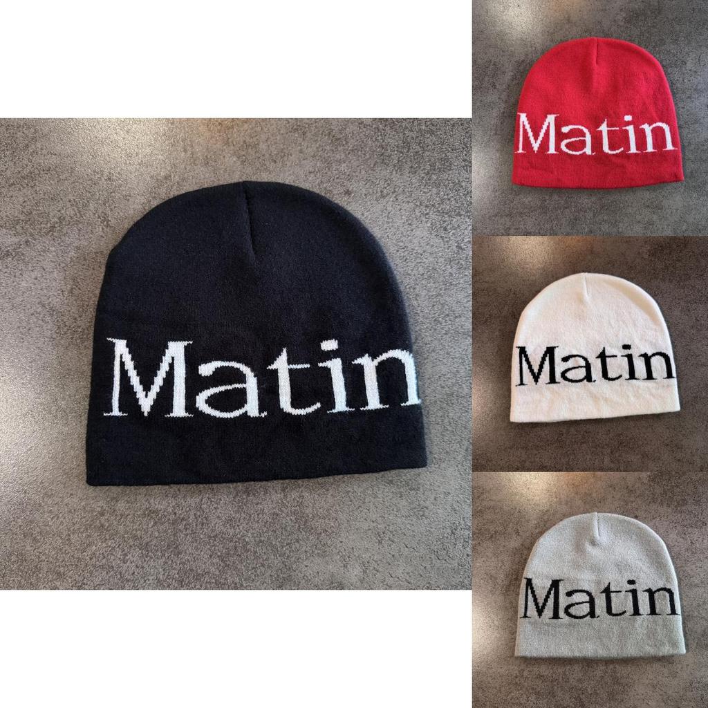 Neuheit Buchstaben Strickmütze ohne Krempe für Herbst und Winter Freizeitkleidung