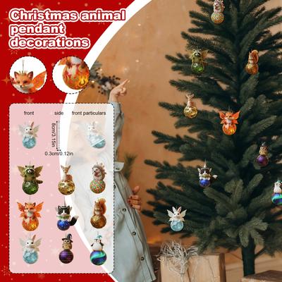 Animal Ornaments,Christmas Pendant, Christmas Series Fun Pendant (2D)