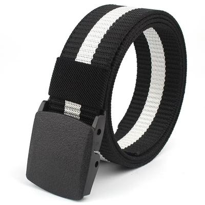 1 Stück Herren-Canvas-Gürtel mit Kunststoffschnalle, metallfreier taktischer Nylon-Hüftgürtel, Damen-Gürtel, Outdoor-Wandergürtel, neutrale Gürtel