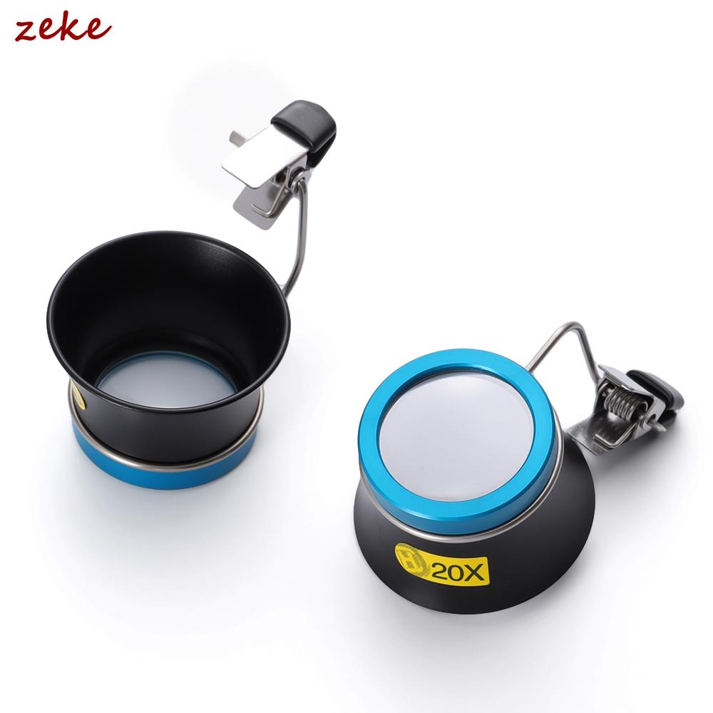 5X 10X 20X Eyeglass Magnifier Clip-On Eye Loupe for Watchmakers Repair Tool Magnifying Lens Portable Eyepiece Process Operation