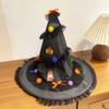 New Lightweight Halloween Witch Hat Breathable Cosplay Wizard Cap Dark Style Lace Edge Top Hat Party Holiday Decorations