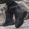Men's Plush Outdoor Plush Thick Snow Boots for Hiking and Mountain Climbing, High Army Boots for Men's Boots