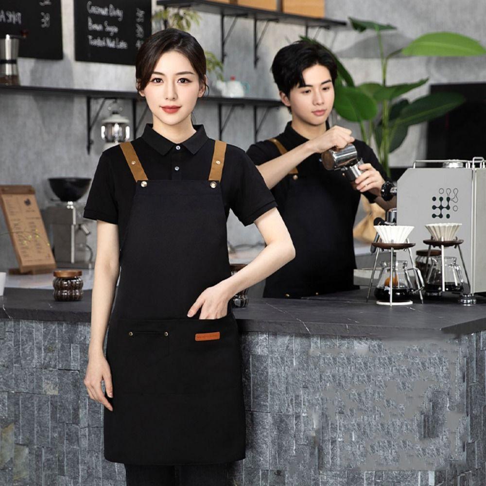 Jednokolorowy fartuch kuchenny Odporny na olej Fartuch szefa kuchni Środki czystości Fartuch do sprzątania Barman