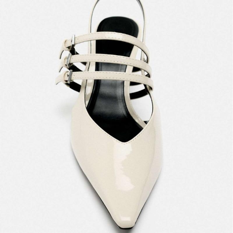 Fashion New Design Sexy Pointed Toe Sandals Women High Heels Party Dress Shoes for Female Summer  Elegant Buckle Decorated Stilettos