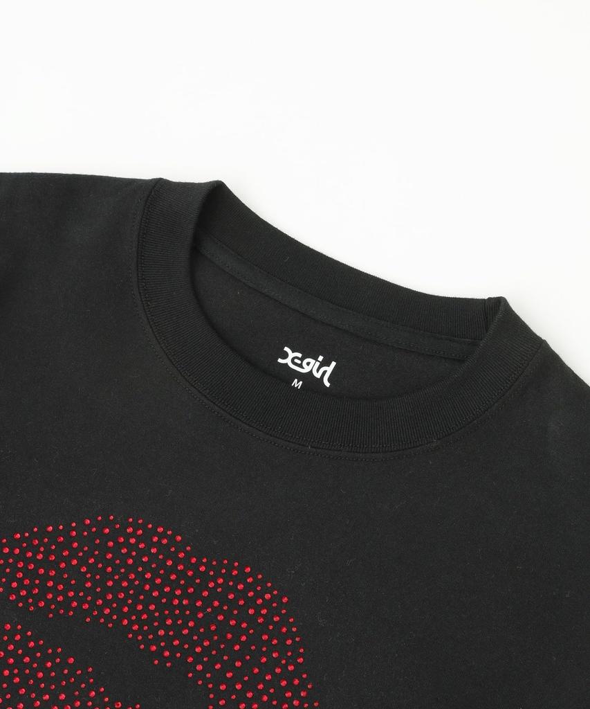 RHINESTONE LIP TEE 105252011015 BLACK S X-girl S/S
