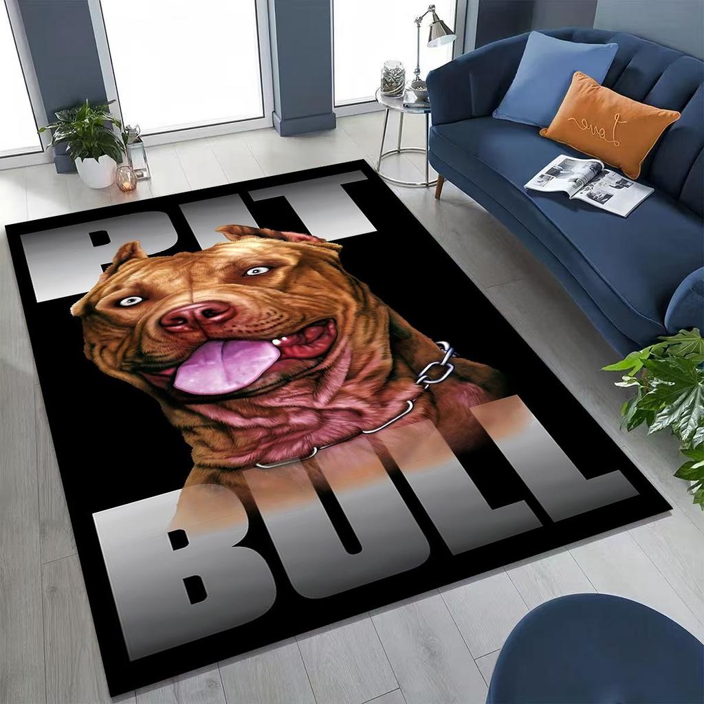 New French Bulldogs Pit Bull Dogs Rug for Bedroom Living Room Sofa Home Doormat Decor, Large Kids Play Non-slip Floor Mat