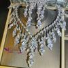 New Arrival Best Selling Fashion Super Flash Zircon Clavicle Chain Bridal Suit Jewelry Wedding Evening Dress Banquet Matching Suit