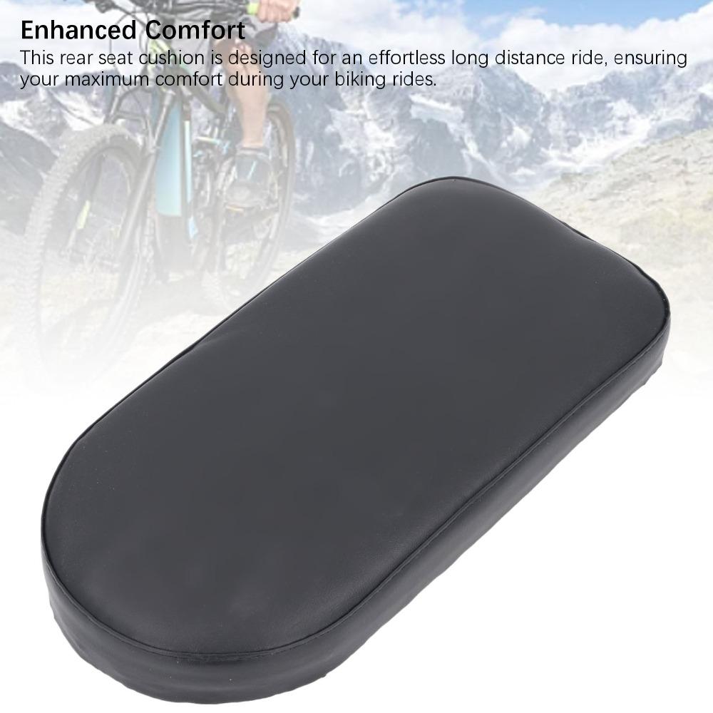 2PCS Soft Bike Rear Saddle Cushion Wide Bike Back Shelf Seat Cushion Enhanced Comfort