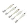 5PCS Hard Fishing Lure Simulation Squid False Bait Hooks Artificial Squid Double Hook JigLuminous White