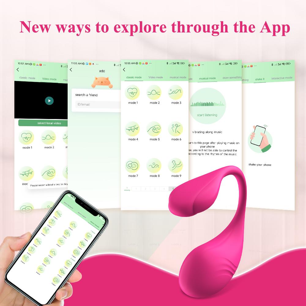 Bezdrátový Bluetooth G Spot Vibrator pro ženy Dildo APP Dálkové ovládání Wear Vibrační Vajíčko Clit Dámské kalhotky Sexuální hračky pro dospělé