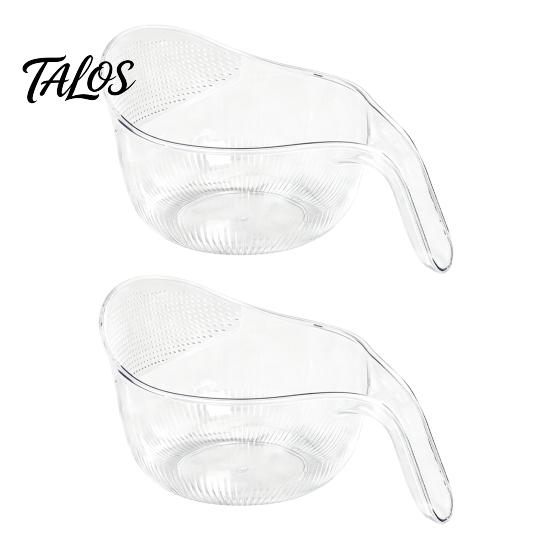 Tigela de Lavagem de Grau Alimentício Multiuso para Arroz, com Alça Ergonômica, Cesta Coadeira Lavadora Resistente de PP, para Limpeza de Frutas e Verduras