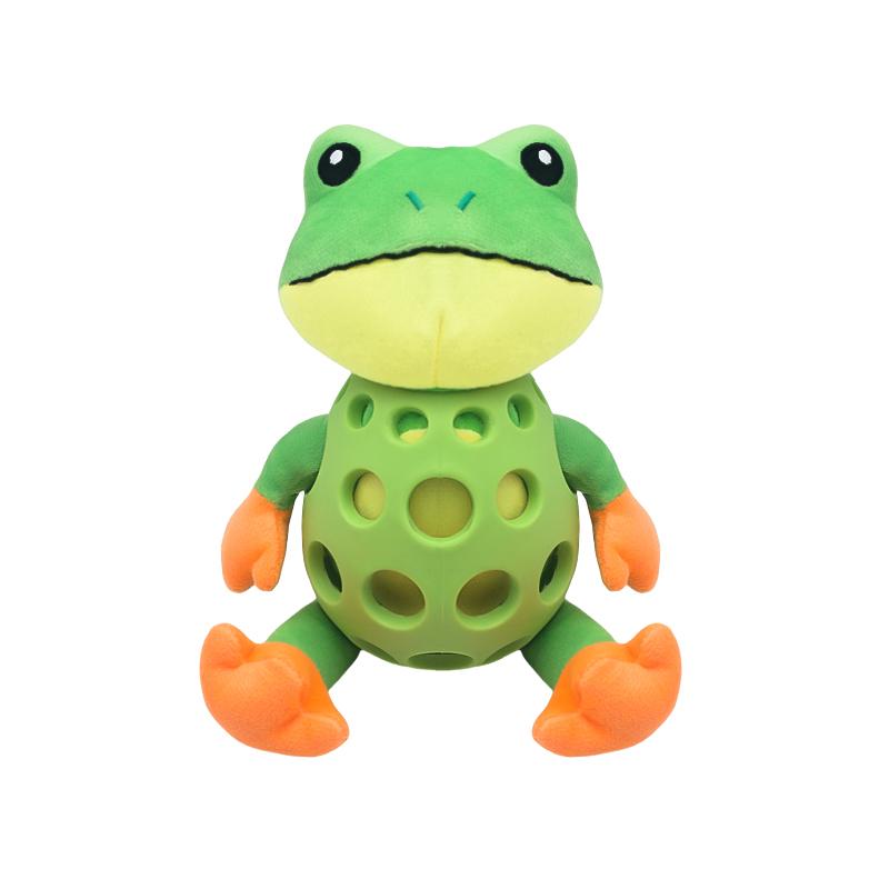 Dog pet plush frog toy interactive sound anti-demolition home large and small dog boredom companion toy