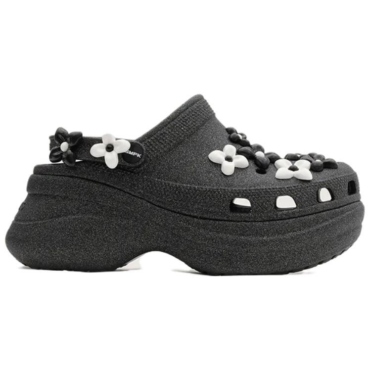 SMFK X Crocs Little Whale Comfortable & Versatile Hole Shoes Women's Black