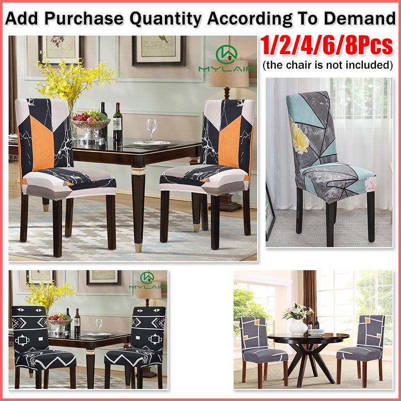 1//4 Pcs chaise salle à manger Housses De Siège Slip Stretch Mariage Banquet Fête amovible