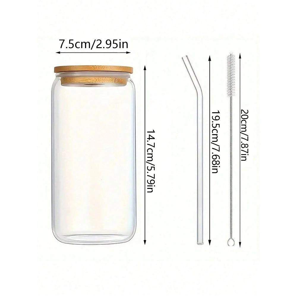 

500 мл стеклянная кружка с крышкой и трубочкой прозрачная чашка для чая с пузырьками соковый стакан пивная банка молочные чашки для мокко кружка для завтрака посуда для напитков 401-500ml