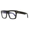 Men S Square Clip On eyeglaSSeS Tf6068 B 001 Black 53mm 001