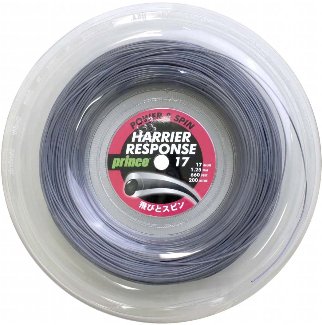 

Prince Tennis String Harrier Response 17 200m Reel 7JJ033 Clear Gray