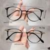 2PCS Literary Classic Fashion Women's Solid Color Decorative Glasses Trendy Accessories Essential Items for Dressing Up