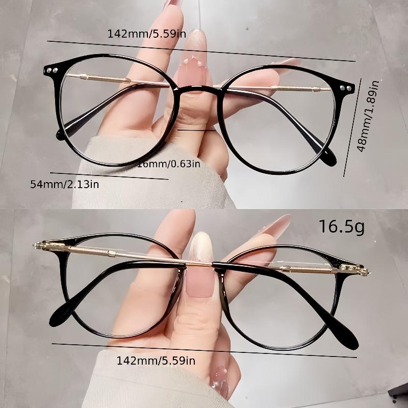 2PCS Literary Classic Fashion Women's Solid Color Decorative Glasses Trendy Accessories Essential Items for Dressing Up