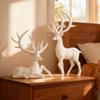 Deer Statue Reindeer Figurines Resin Elk Sculpture Living Room Luxury Home Christmas Decoration Tabletop Ornaments