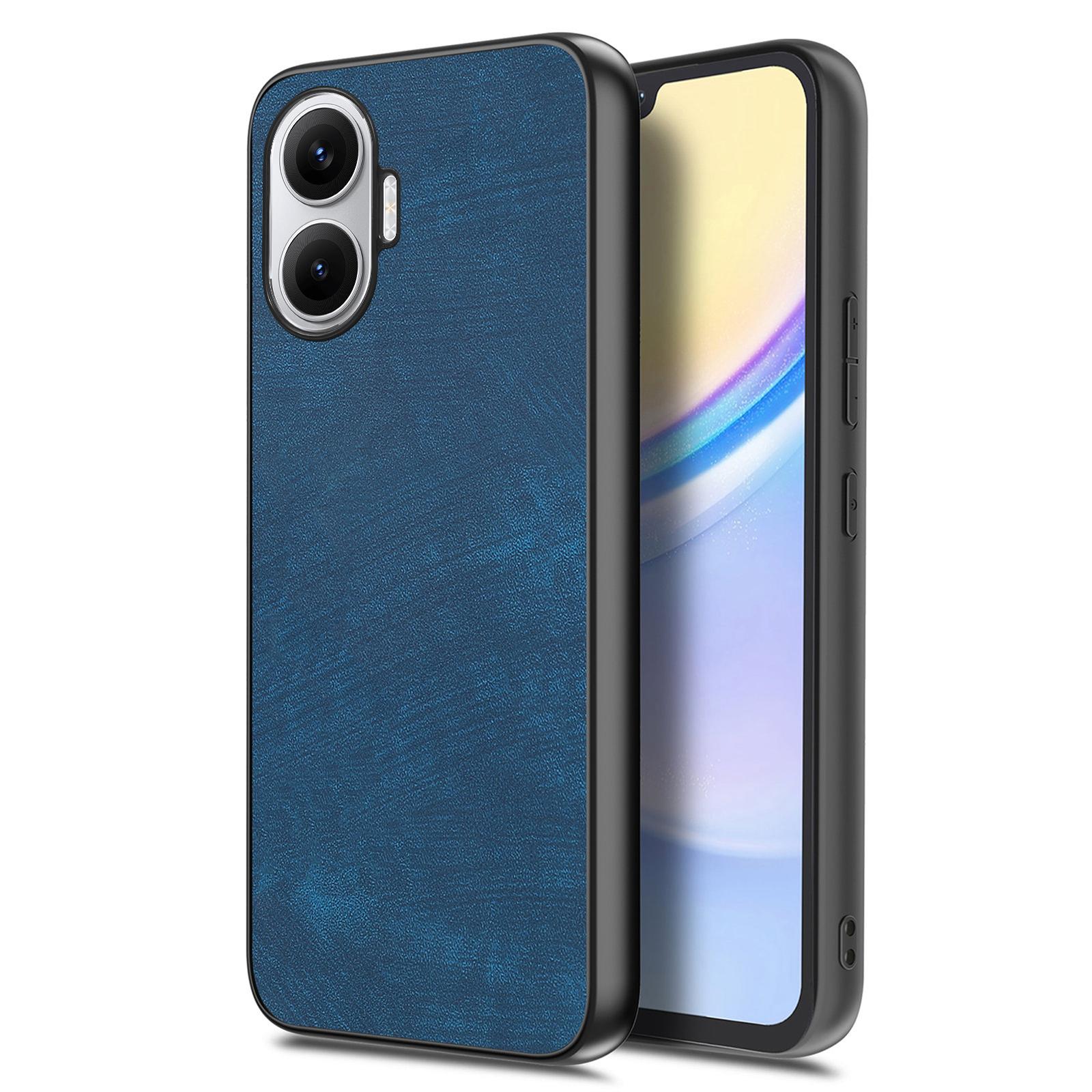 

For Xiaomi Redmi Turbo 4 Pro 5G Case Shockproof Slim Retro Leather Phone Back Cover Blue