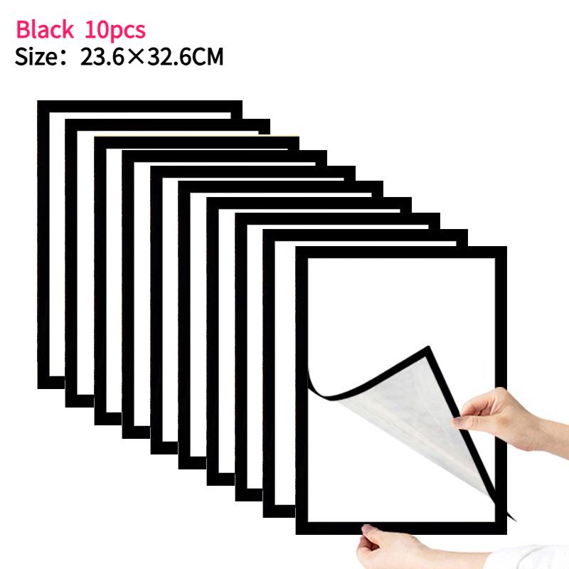 

10-Pack Magnetic Picture Frames A4 Size Plastic Self Diamond Painting Frame Material Reusable Display Frame for Home Wall Decor