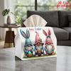 2D Flat 1pc, Tissue Box. Easter Dwarf Pattern Napkin Dispenser, Reusable, Daily Desktop Tissue Organizer, Suitable for Kitchen Living Room Bedroom Bat