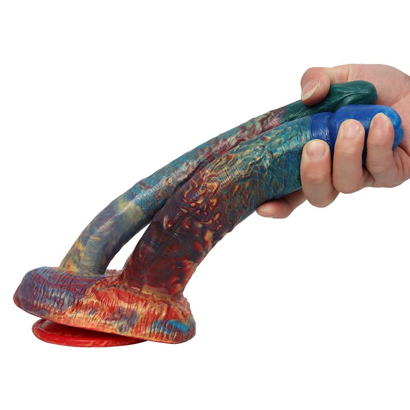 Double-headed Penis Liquid Silicone   Masturbator Anal Plug Vaginal Massage Adult Sex Toys Fisting Realistic Dick