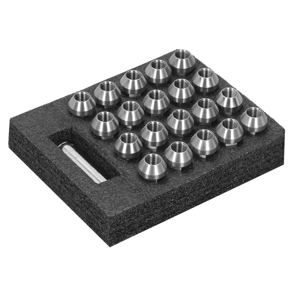 20pcs Wheel Lug Nuts M14x1.5 Thread 2in Height T304 Stainless Steel Anti Corrosion Locking Lug Nuts