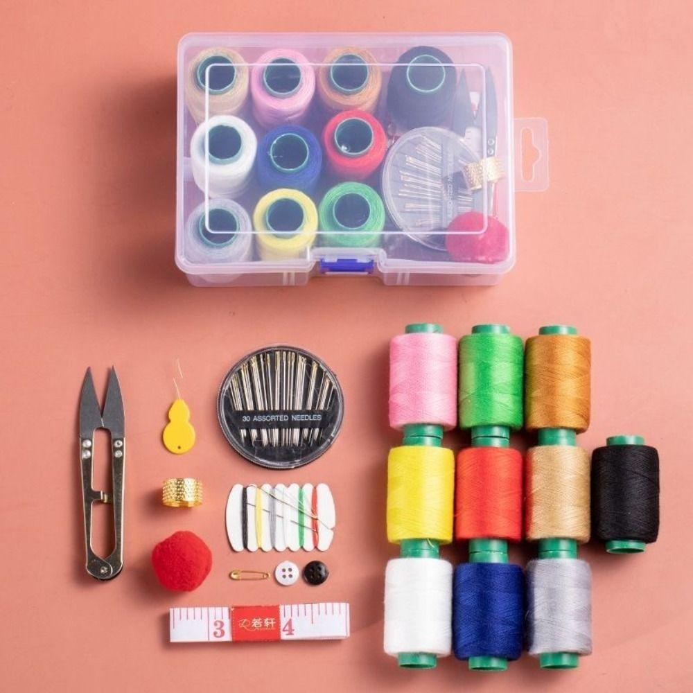 New Durable Portable HIgh Quality DIY Sewing Set Ten-color Thread with Storage Box Needle and Thread Kit Stitching Thread Set