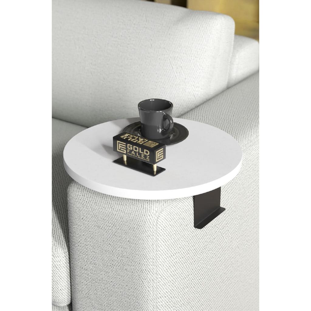 Side Table Adjustable Tray Decorative Modern Tray Sofa Table Walnut