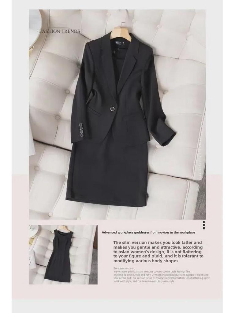 Women's Professional Suits: New Autumn/Winter Styles, Long-Sleeve Slimming Dresses, High-End Work Clothing, Two-Piece Sets