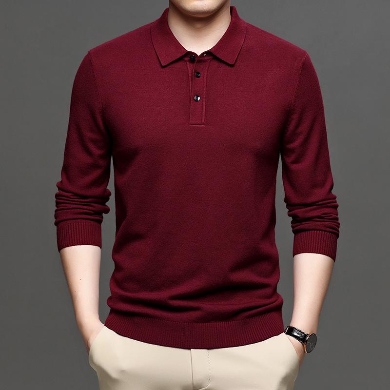 Men's Lapel Pullover Knitwear - Autumn/Winter Polo Sweater