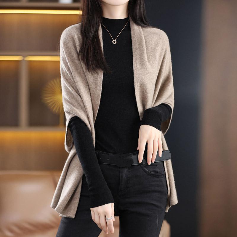 

Женские свитера Кардиганы Осень Зима Черный Повседневный Вязаный свитер Женские топы Кардиган One size хаки