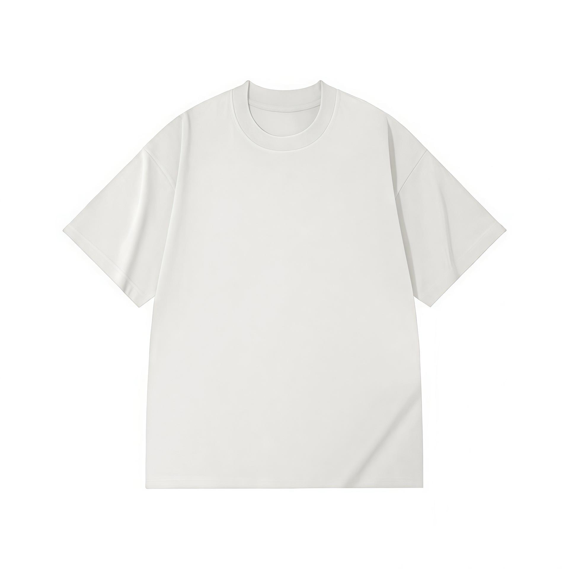 

Three Needles 270G Heavy 32-Double Yarn Solid Color Unisex Short Sleeve T-Shirt with Stylish Small Collar M [100-120 catty]