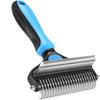 Pettine Professionale per Cani 2 in 1 Sicuro a Doppia Faccia Confortevole Spazzola per la Cura del Petto per Ingresso Tappeto | Pettine per Cani