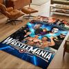Wrestlemania Personalisierter Teppich mit Textbereich für Küche, Wohnheim, Balkon, Wohnzimmer, Rutschfester Teppich, Bürodekor, Geburtstags-/Weihnachtsgeschenk